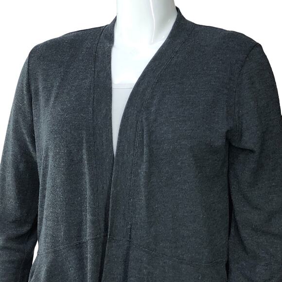 Fresh Produce Womens Size XXL Cardigan Sweater Open Peplum Grey Gray USA Made - Picture 2 of 15